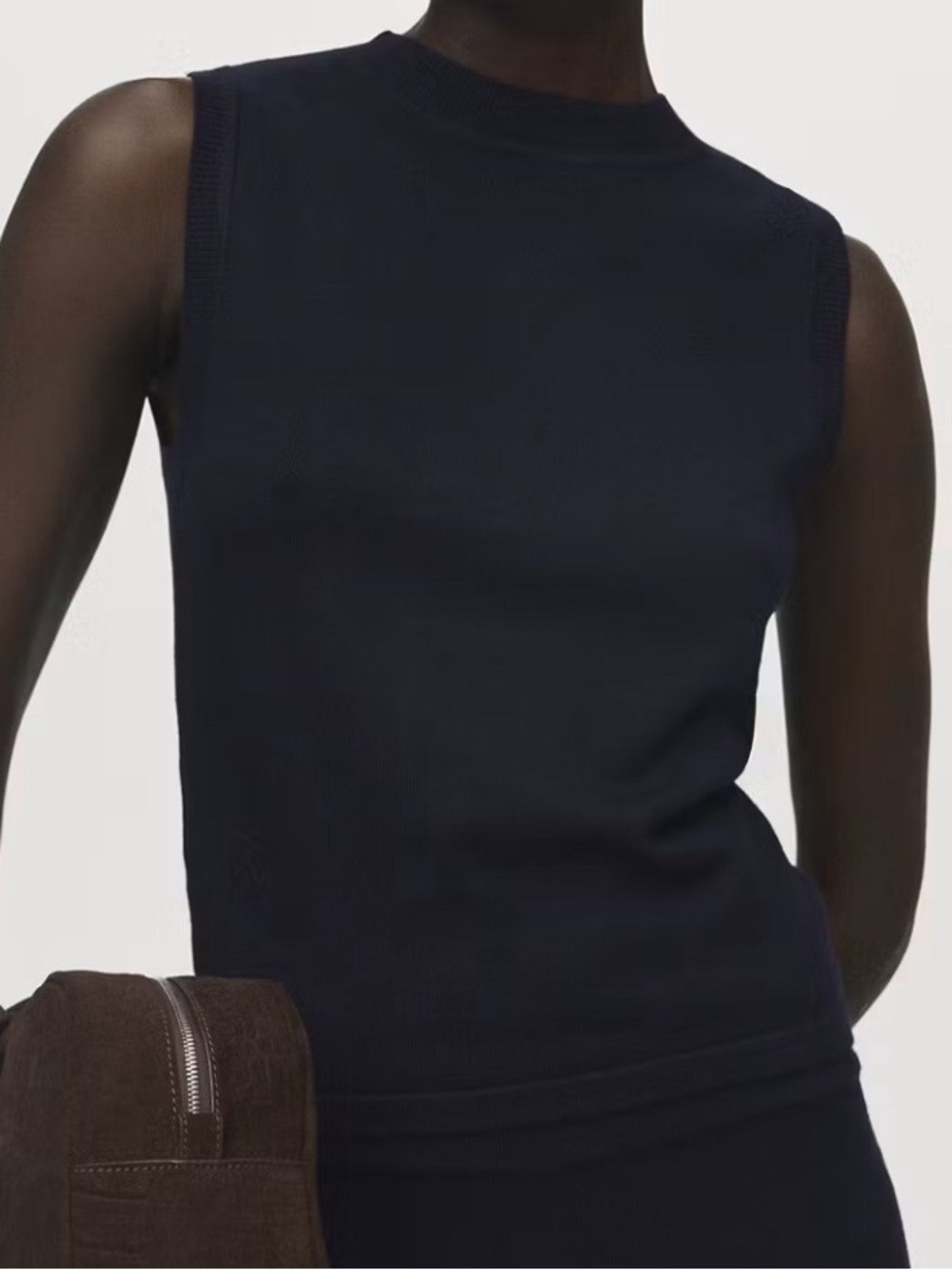 Mango Sleeveless Knit Tank Top -FINE-KNIT TOP 4086